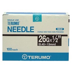 TERUMO Needle 26g x 1/2 inch